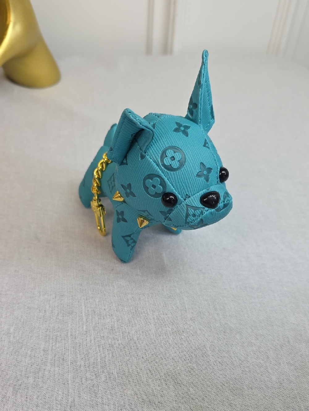 Turquoise Designer-Inspired Dog Charm Key Holder Bag Charm